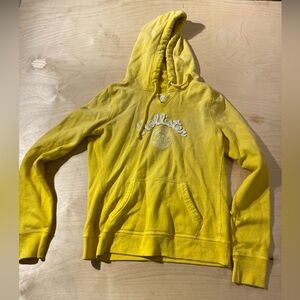 Hollister Kids Yellow Hoodie Size Large (LQ)